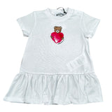 Moschino Abito Mezza Manica Tinta Unita con Stampa per Neonata MDV0DJ BIANCO MOSCHINO 