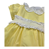 Le Bebe Abito Mezza Manica Tinta Unita con Colletto per Neonata LBG6366 GIALLO LE BEBE 