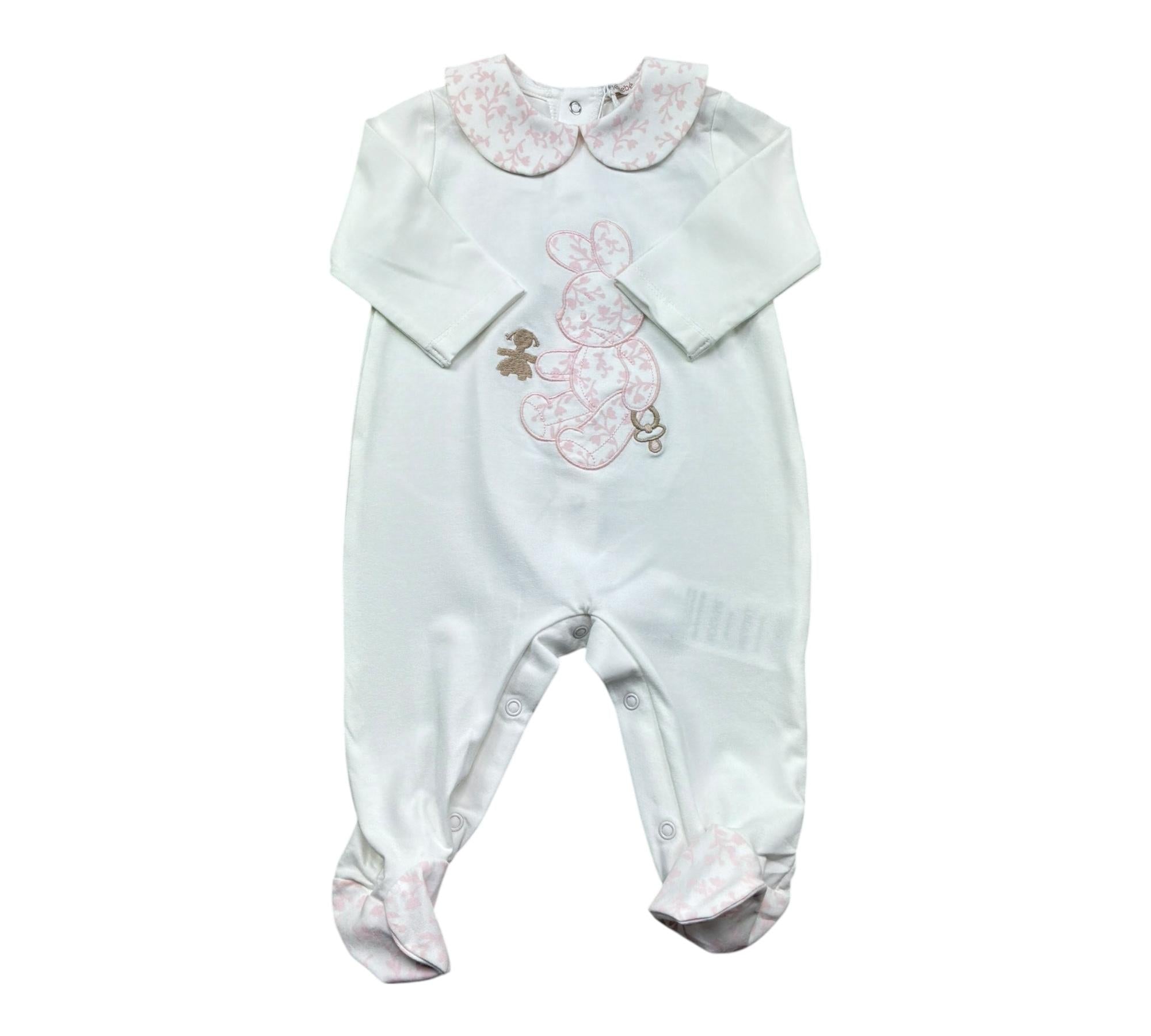 Le Bebe Tutina Manica Lunga Tinta Unita per Neonata LBG6284 BIANCO LE BEBE 