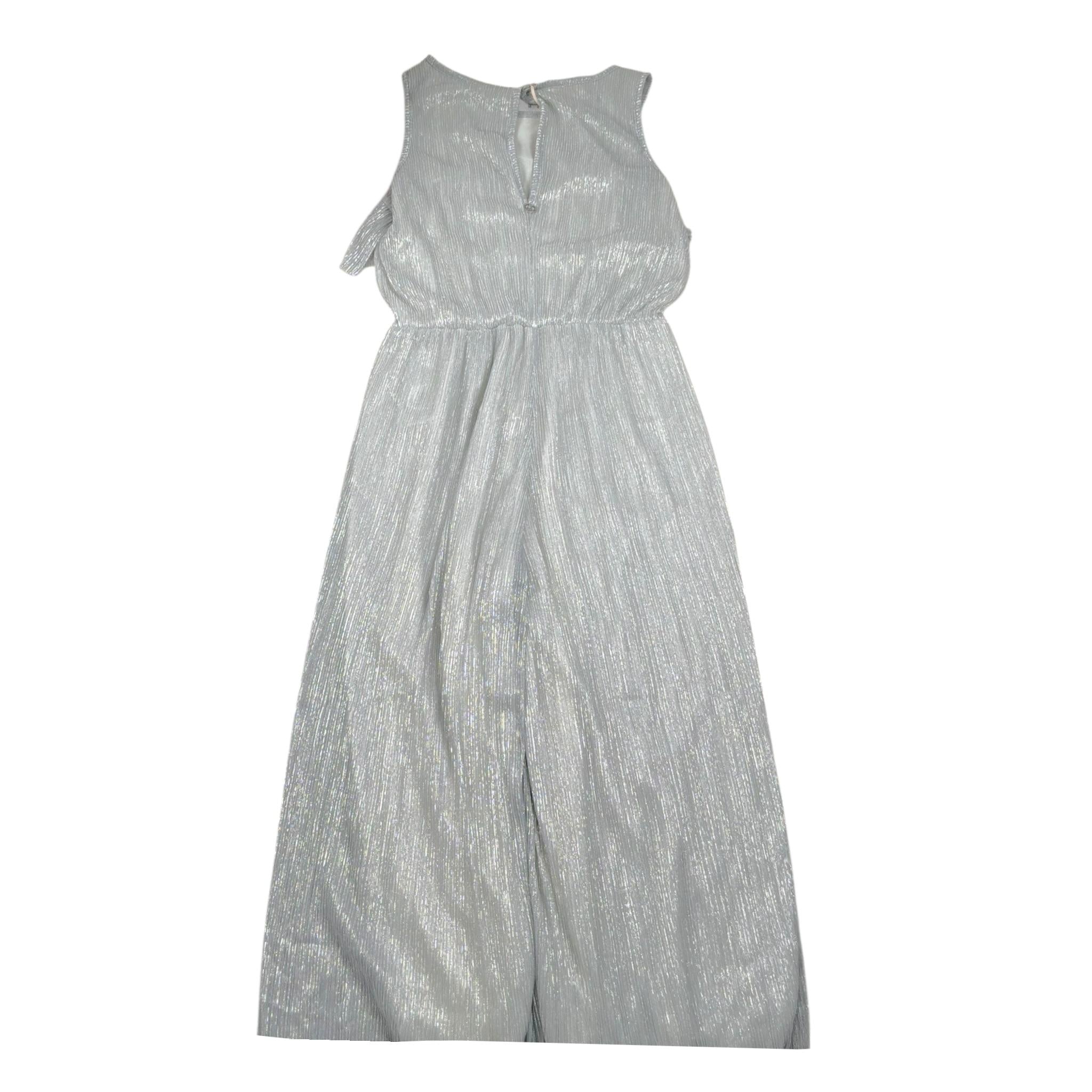 Please Tuta Intera Tinta Unita Giromanica per Bambina TC06290G73 ARGENTO PLEASE 