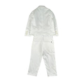 Please Completo 2 Pezzi Giacca-Pantalone Tinta Unita per Bambino EB00001073 BIANCO PLEASE 
