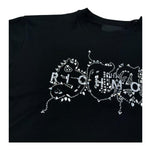 John Richmond T-Shirt Girocollo Tinta Unita con Brillantini per Bambina RGP26203TS NERO JOHN RICHMOND 