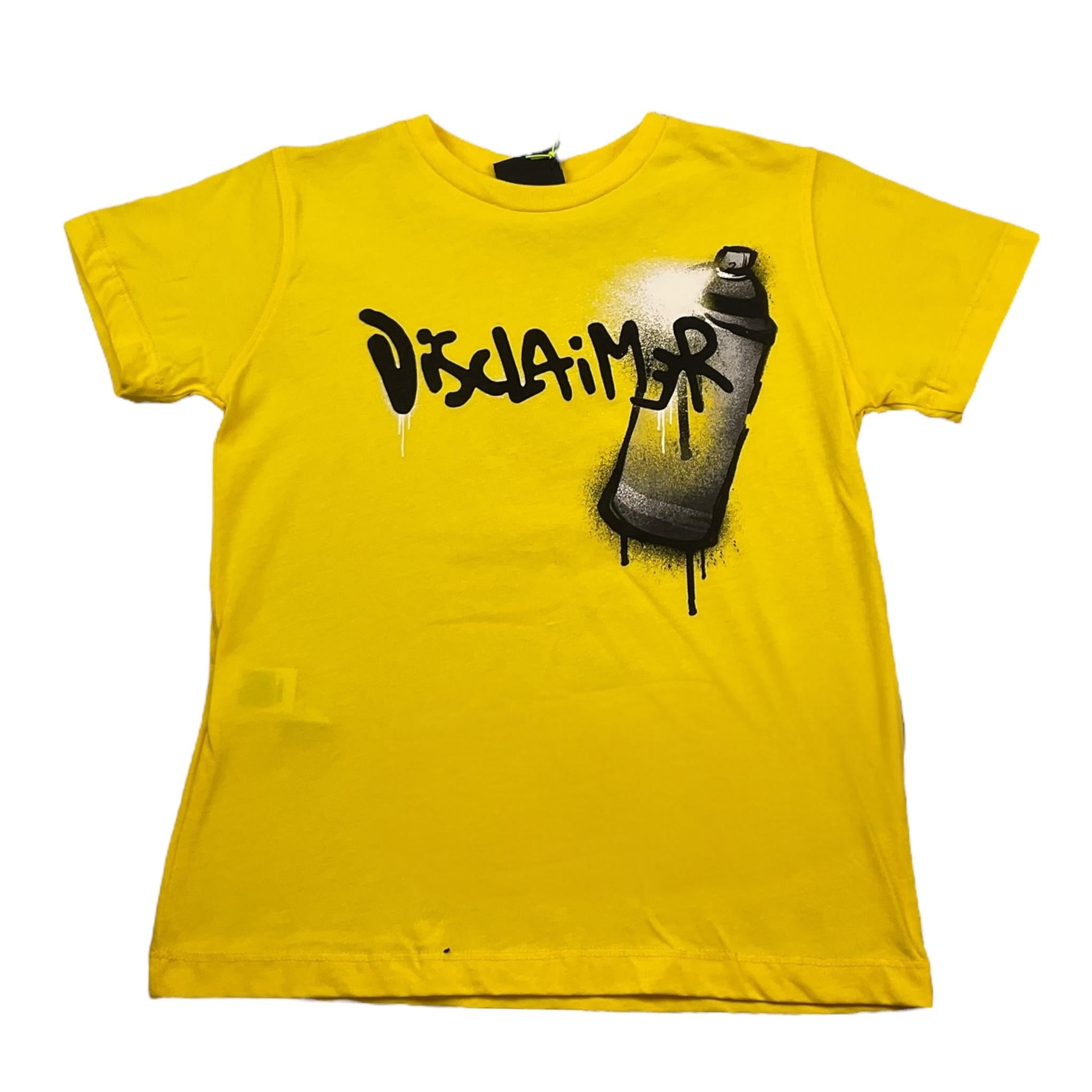 Disclaimer T-Shirt Girocollo Tinta Unita con Stampa per Bambino 25EDK585 GIALLO DISCLAIMER 
