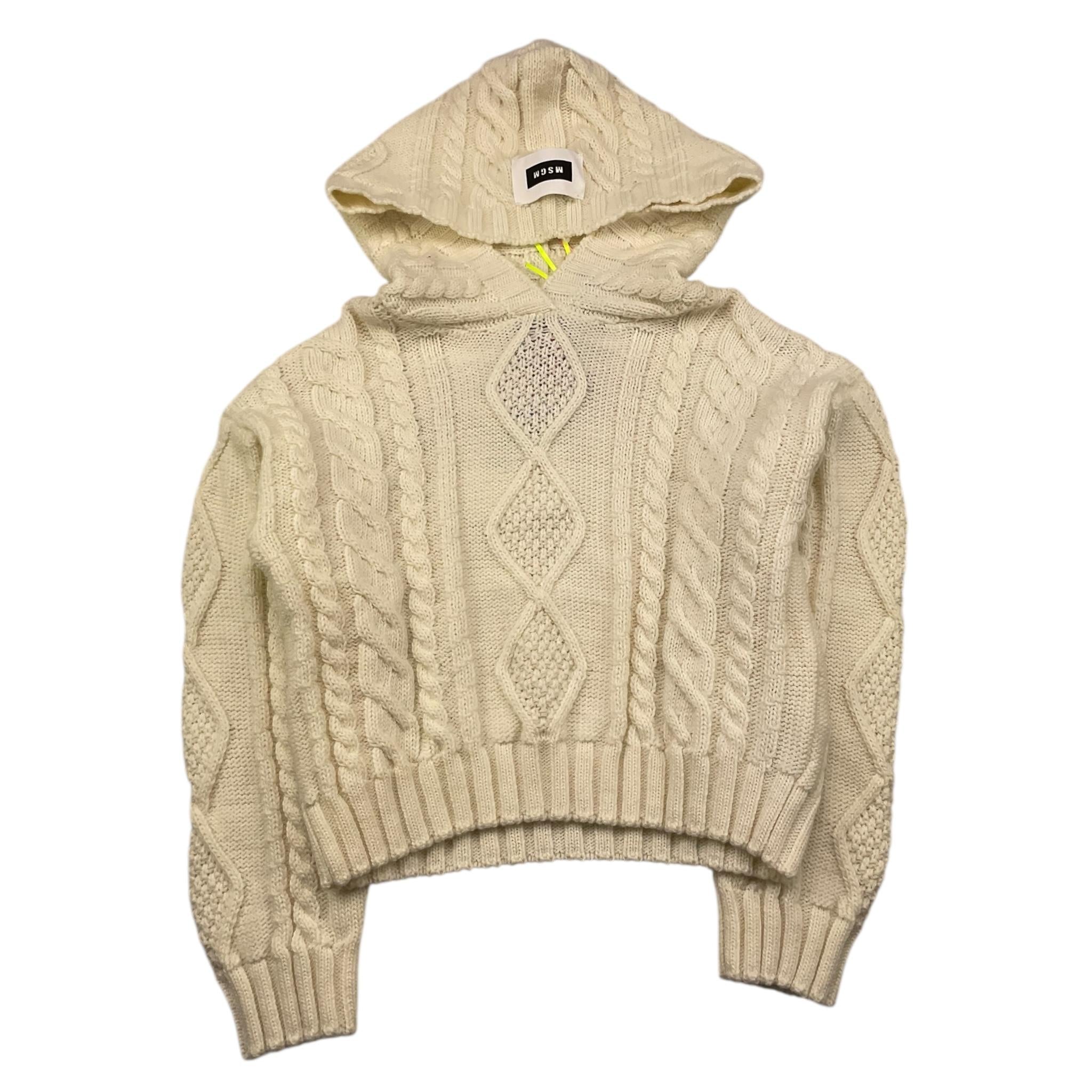 MSGM maglia tinta unita con cappuccio Panna per Bambina F3MSJGJP210 PANNA MSGM 