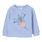 Stella Mccartney Felpa Girocollo Tinta Unita con Stampa per Neonata TW4A10 AZZURRO STELLA McCARTNEY 