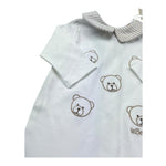 Le Bebe Tutina Manica Lunga Tinta Unita con Ricami per Neonato LBB5277 BIANCO LE BEBE 