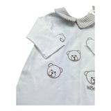 Le Bebe Tutina Manica Lunga Tinta Unita con Ricami per Neonato LBB5277 BIANCO LE BEBE 