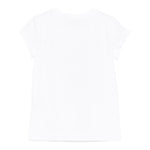 Monnalisa T-Shirt Girocollo Tinta Unita con Brillantini per Bambina 19E617X BIANCO MONNALISA 
