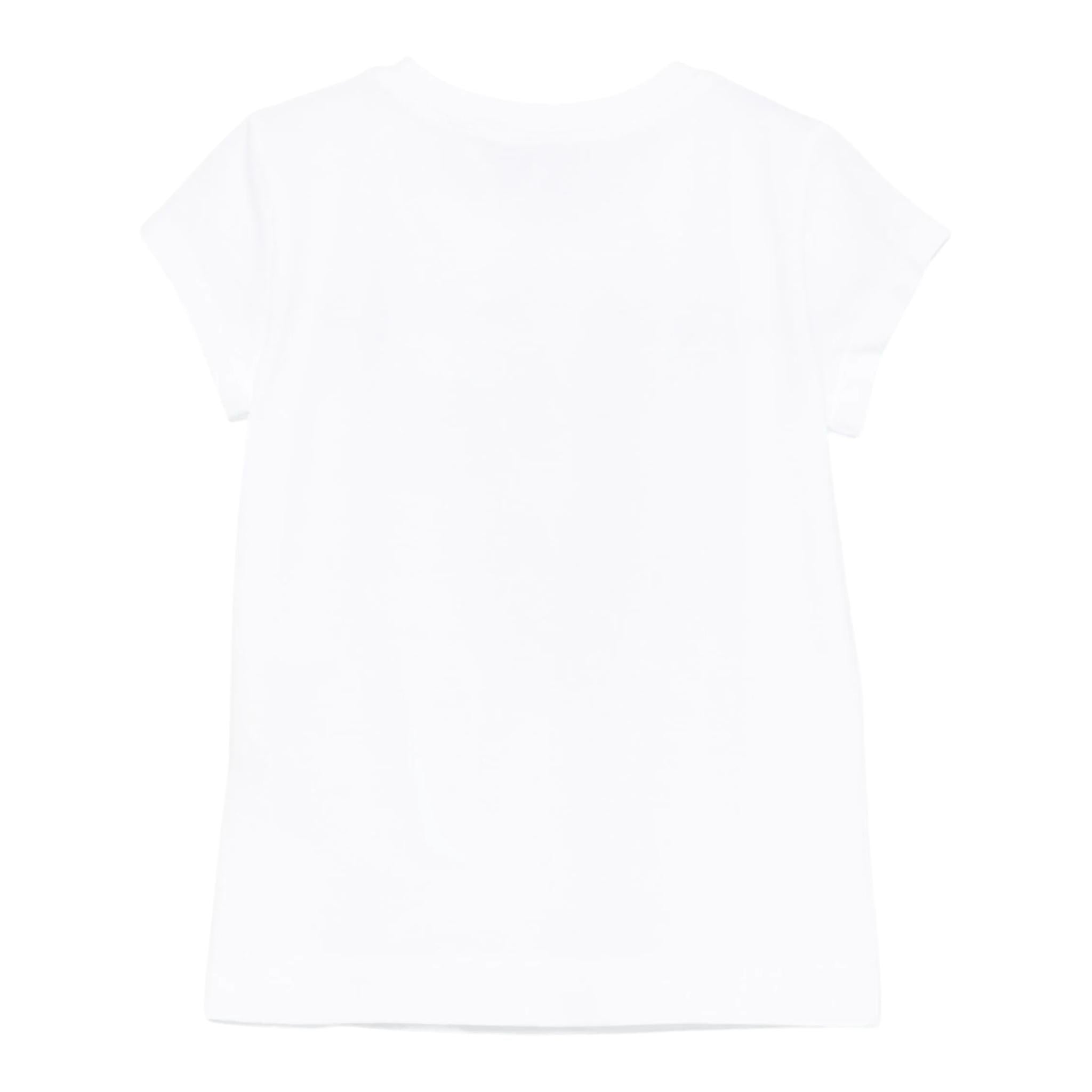 Monnalisa T-Shirt Girocollo Tinta Unita con Brillantini per Bambina 19E617X BIANCO MONNALISA 