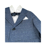 Gastone Completo 4 Pezzi Giacca-Camicia-Pantalone-Papillon per Neonato G5111A BLU GASTONE 