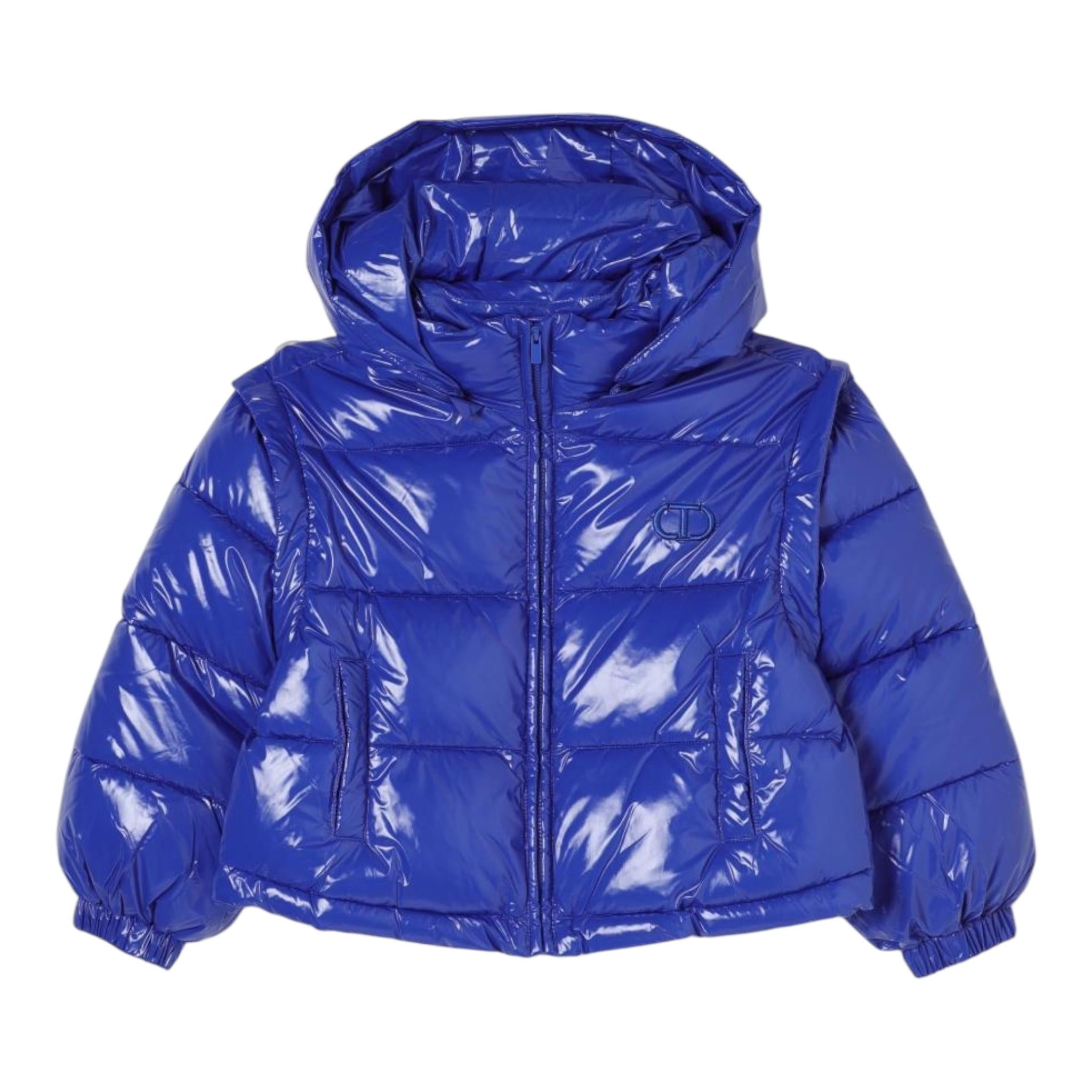 TWINSET giubbino tinta unita cn cappuccio Cobalto per Bambina 242GJ2160X COBALTO TWINSET 