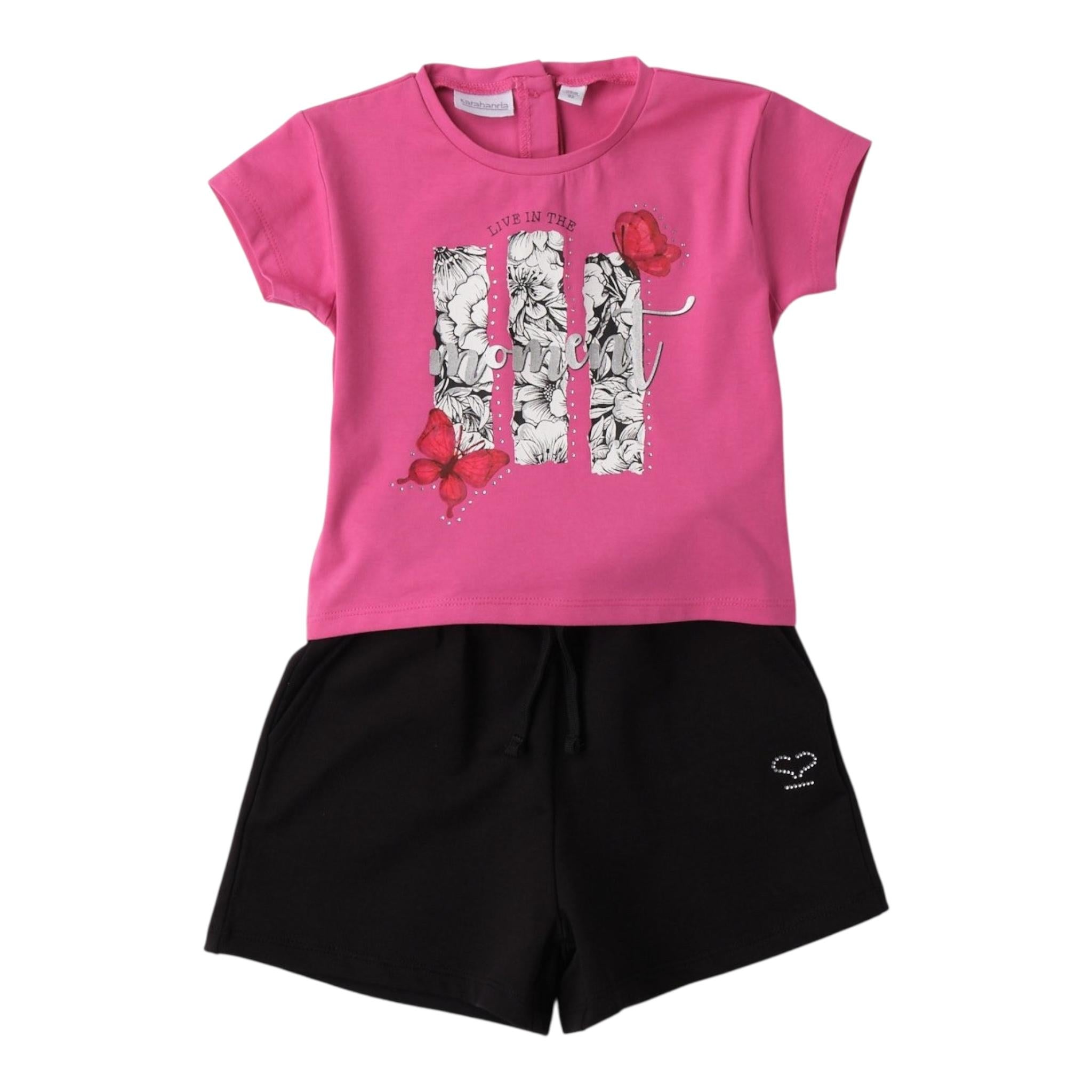 Sarabanda Completo 2 Pezzi T-Shirt-Short  per Bambina 0B255J FUXIA SARABANDA 