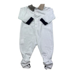 Isabel & Martinez Tutina Manica Lunga Tinta Unita con Orso per Neonato IM25N484 BIANCO ISABEL & MARTINEZ 