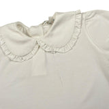 Lalalu' T-Shirt tinta unita con Colletto Bianco per Bambina TSL170PBJ BIANCO LALALU' 