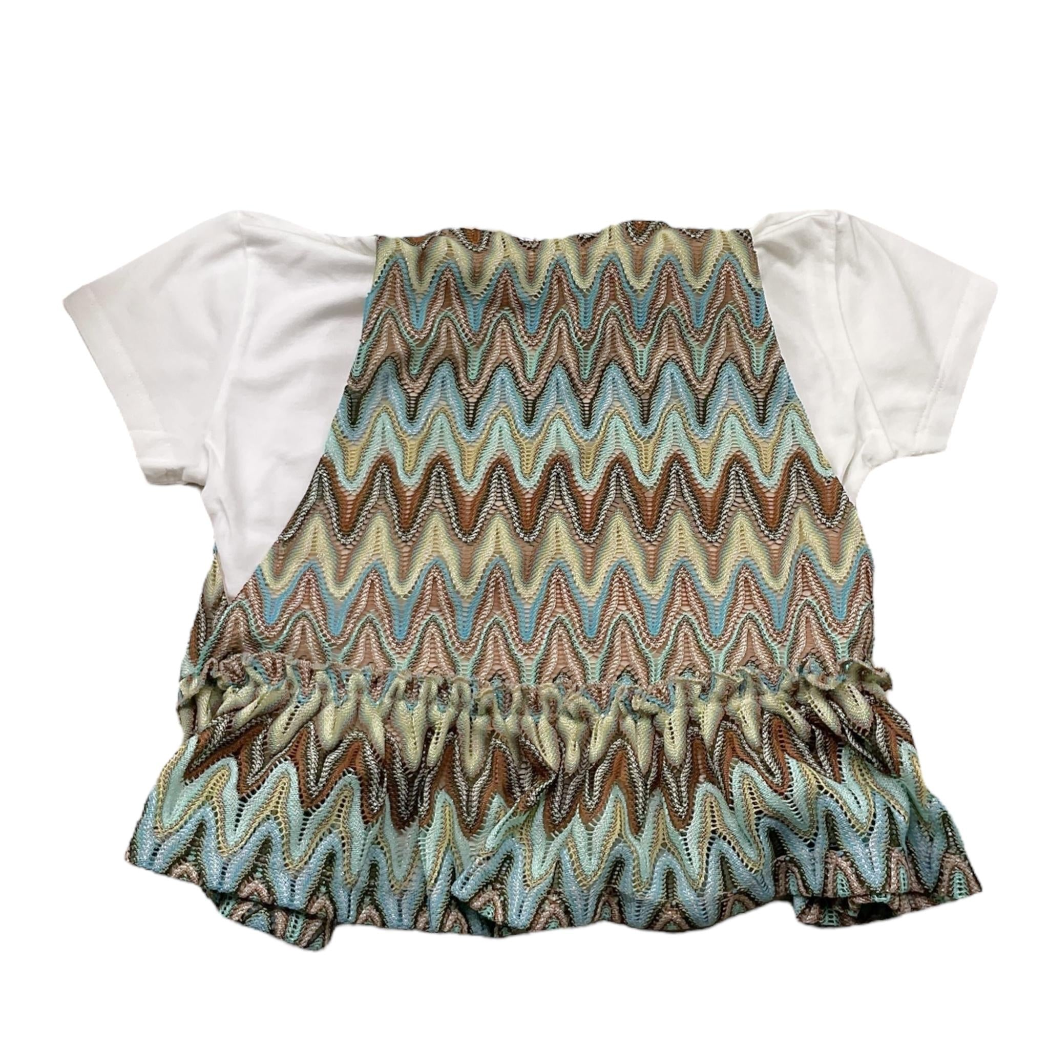 Lu Lu By Miss Grant T-Shirt Tinta Unita con Gilet Incorporato per Bambina LL3553 BIANCO LU LU BY MISS GRANT 