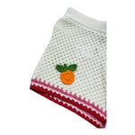 Saint Barth Short Tinta Unita con Trafori E Ricami per Bambina YVETTES PANNA SAINT BARTH 