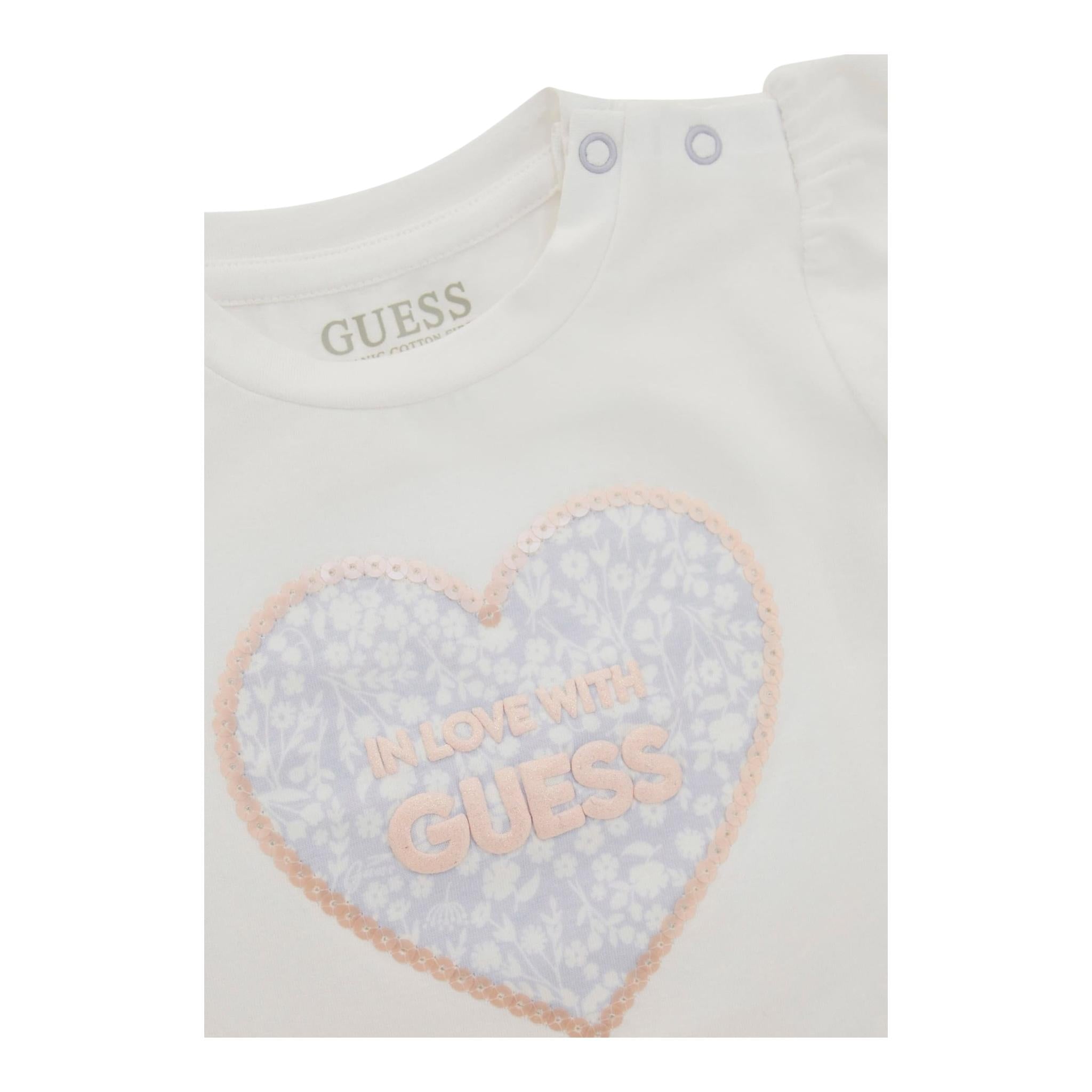 Guess Completo 2 Pezzi T-Shirt-Leggins per Neonata A5GG05K6YW4 BIANCO GUESS 