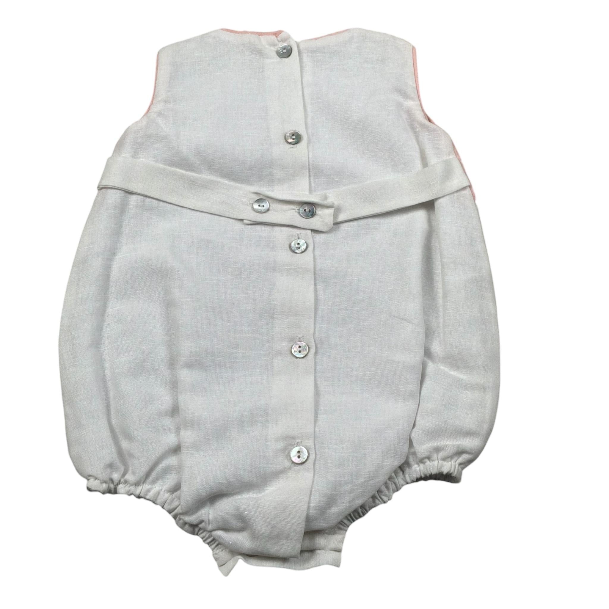 Cua-Cuak Pagliaccetto Giromanica Bicolore Bianco/Rosa per Neonata 4812 BIANCO/ROSA CUA-CUAK 