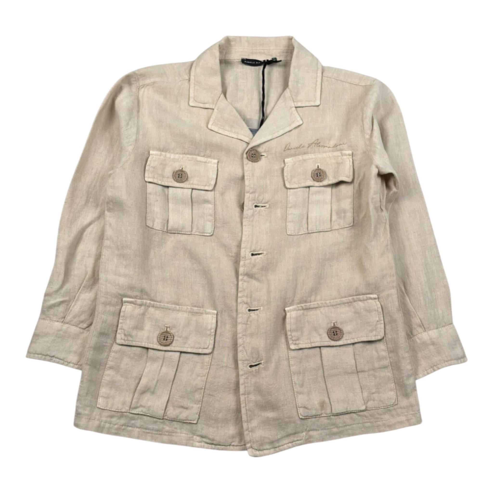Daniele Alessandrini Camicia Tinta Unita con Tasche per Bambino 1235O1284 BEIGE DANIELE ALESSANDRINI 