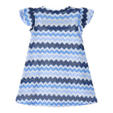 Mayoral Abito Tinta Unita con Fantasia Mezza Manica per Bambina 3926 BLU MAYORAL 