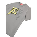 Diesel T.Shirt Girocollo Tinta Unita con Logo per Bambino J02228X GRIGIO DIESEL 