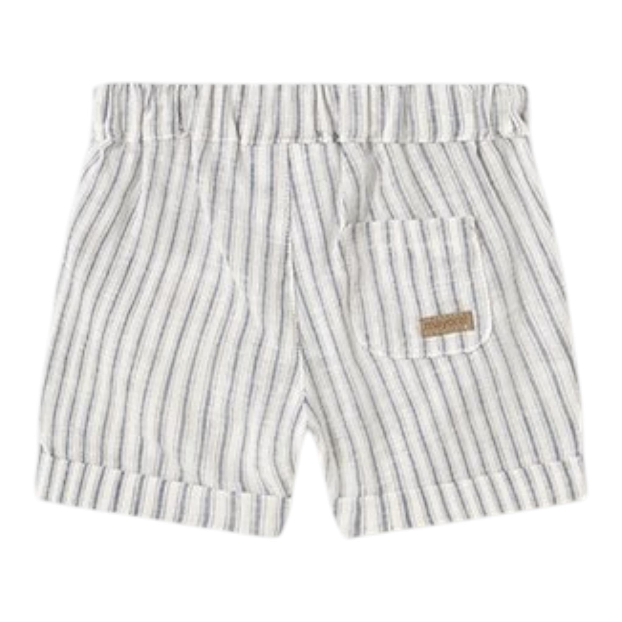 Mayoral Bermuda Tinta Unita con Fantasia A Righe per Neonato 1208 BIANCO MAYORAL 