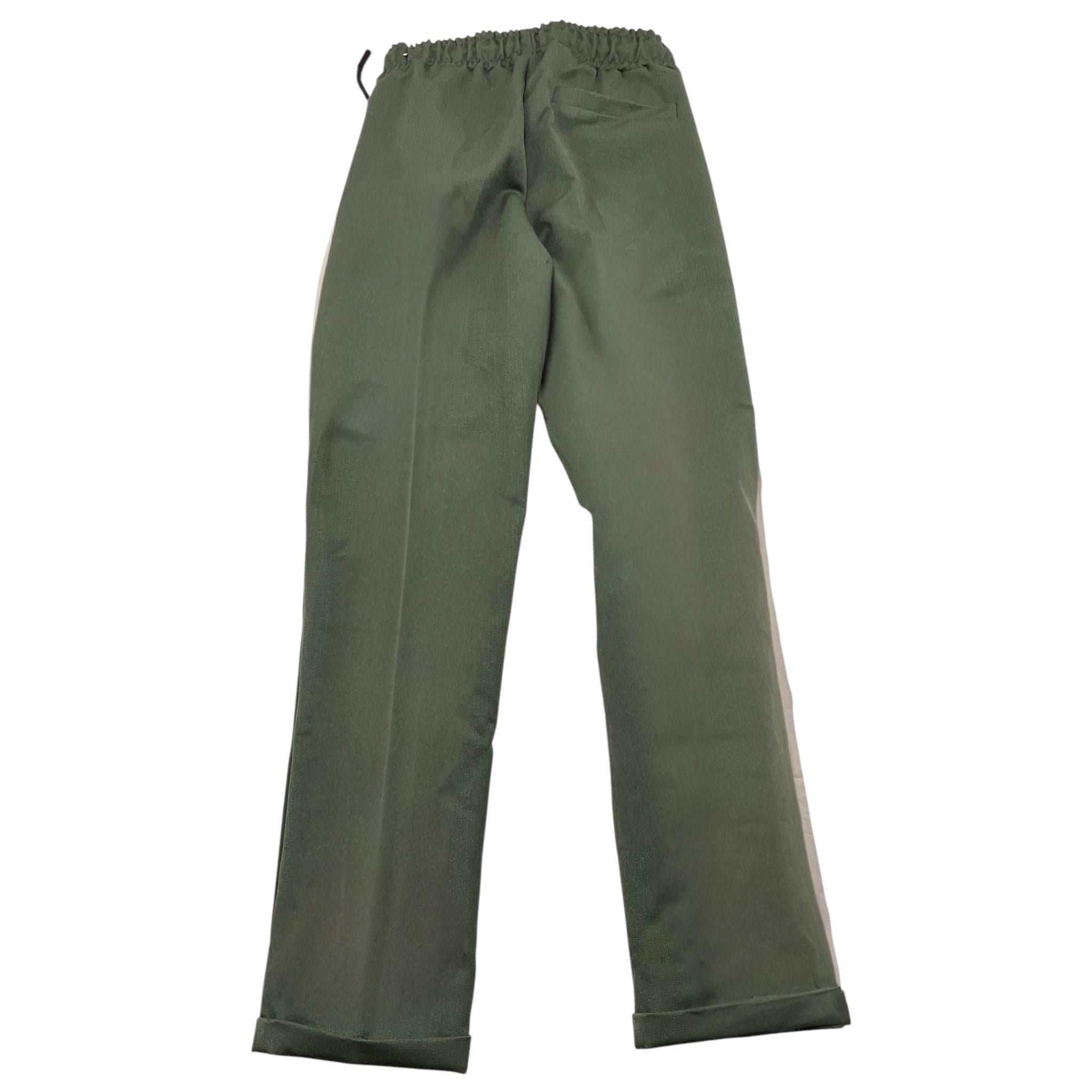 MAKE pantalone tinta unita con elastico in vita Verde per Bambino MK401 VERDE MAKE 