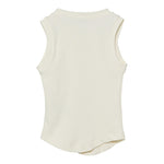 Pinko Canotta Girocollo Tinta Unita con Log per Bambina KFTS012 PANNA PINKO 