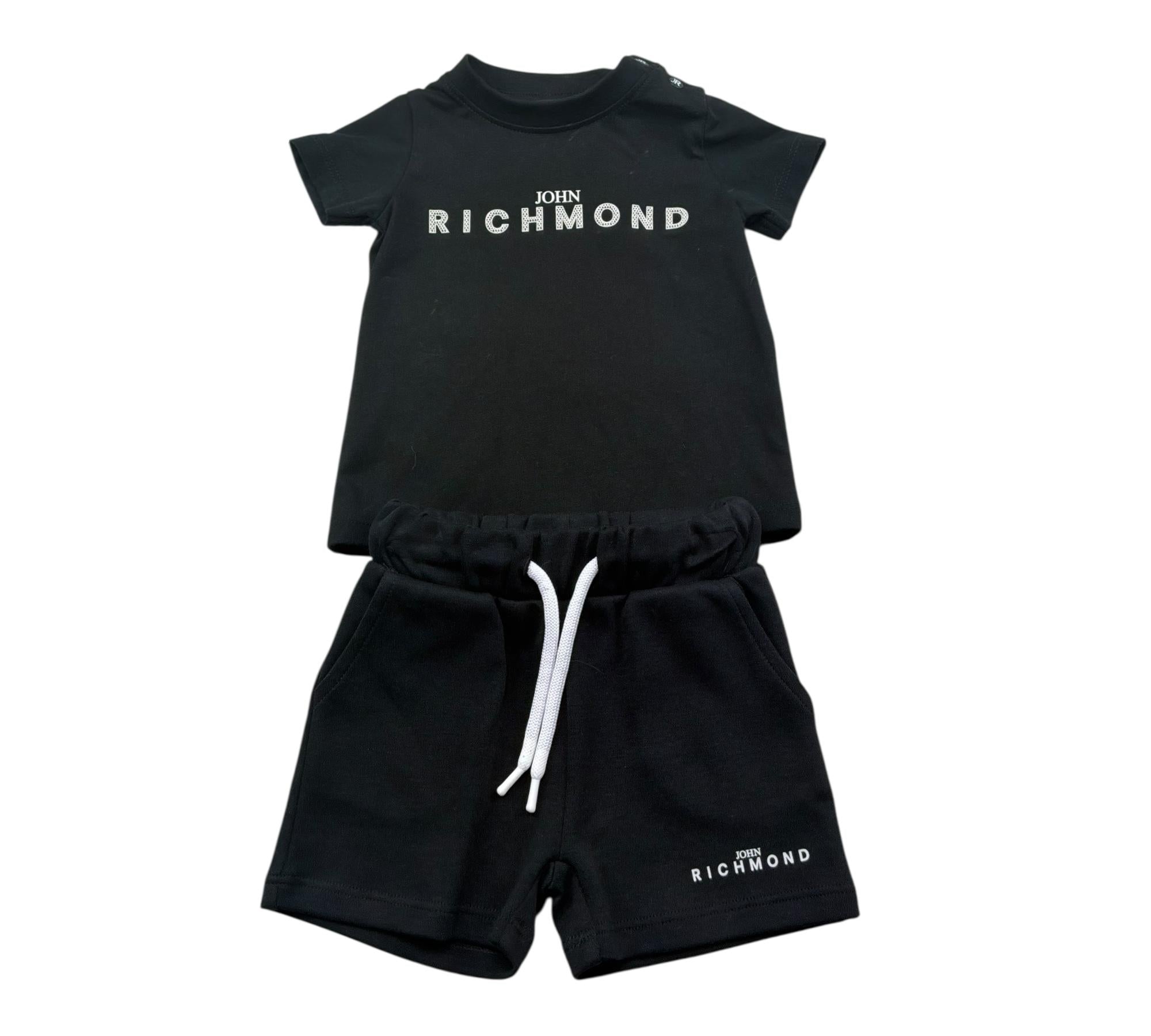 John Richmond Completo 2 Pezzi Canotta-Bermuda Tinta Unita per Neonato RIP26006CJ NERO JOHN RICHMOND 
