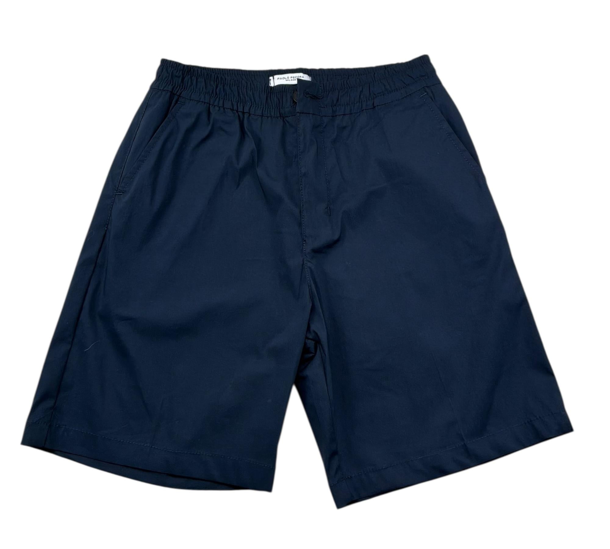 Paolo Pecora Bermuda Tinta Unita con Elastico In Vita per Bambino PP4317 BLU PAOLO PECORA 