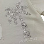 MCU t-shirt girocollo tinta unita con brillantini Bianco per Bambina MCUK6002 BIANCO MCU 