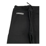 DSQUARED2 pantalone tuta tinta unita con stampa logo Nero per Bambino DQ2527 NERO DSQUARED2 