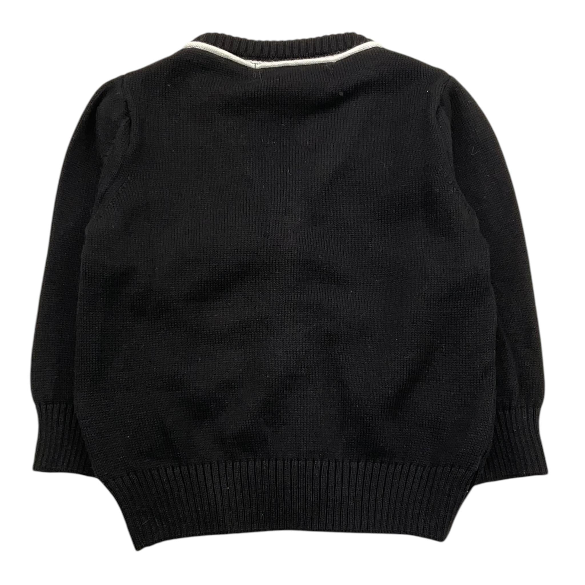 CESARE PACIOTTI cardigan tinta unita con profili in contrasto Nero per Neonato MGP5359B NERO CESARE PACIOTTI 