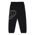DIESEL pantalone tuta tinta unita con stampa logo Nero per Bambino J01785X NER DIESEL 