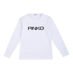 PINKO shirt girocollo tinta unita con stampa Bianco per Bambina F4PIJGTH151 BIANCO PINKO 
