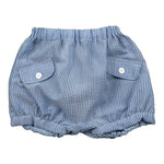 Malvi & Co Culotte Tinta Unita con Fantasia A Righe per Neonato S25N155CUEG AZZURRO MALVI & CO 