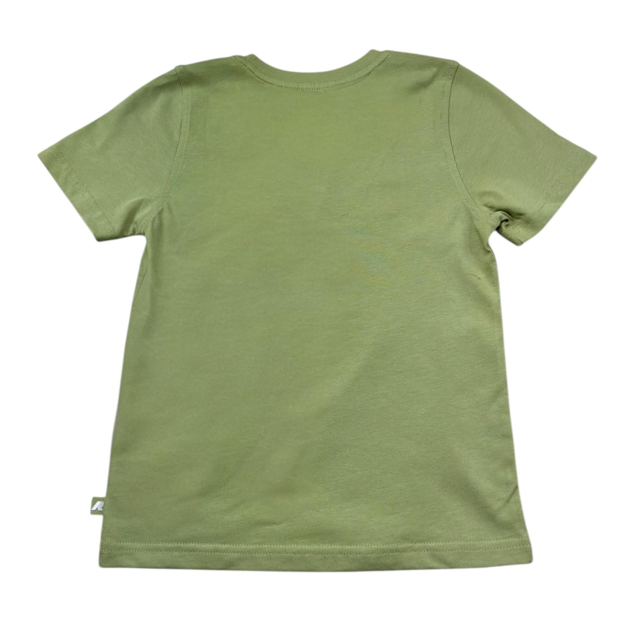 K-Way T-Shirt Girocollo Tinta Unita con Stampa per Bambino K11711W VERDE K-WAY 