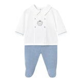 Mayoral Completo 2 Pezzi Shirt-Ghettina Bicolore per Neonato 1558 BIANCO/BLU MAYORAL 