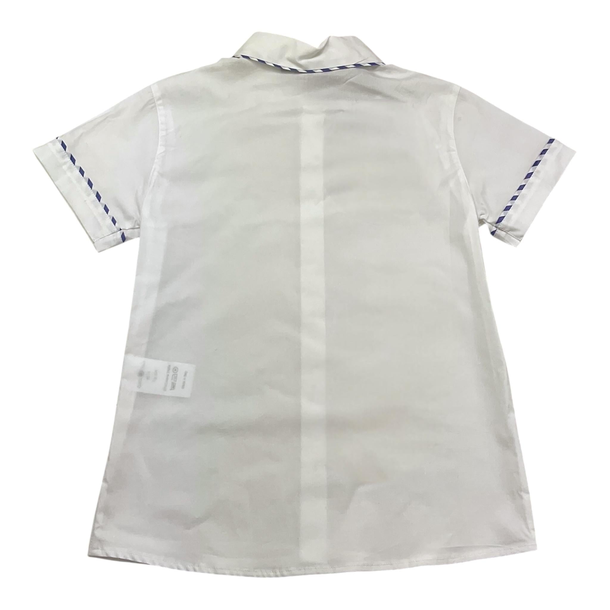 Little Bear Camicia Tinta Unita con Profili In Contrasto per Bambino 8211 BIANCO LITTLE BEAR 