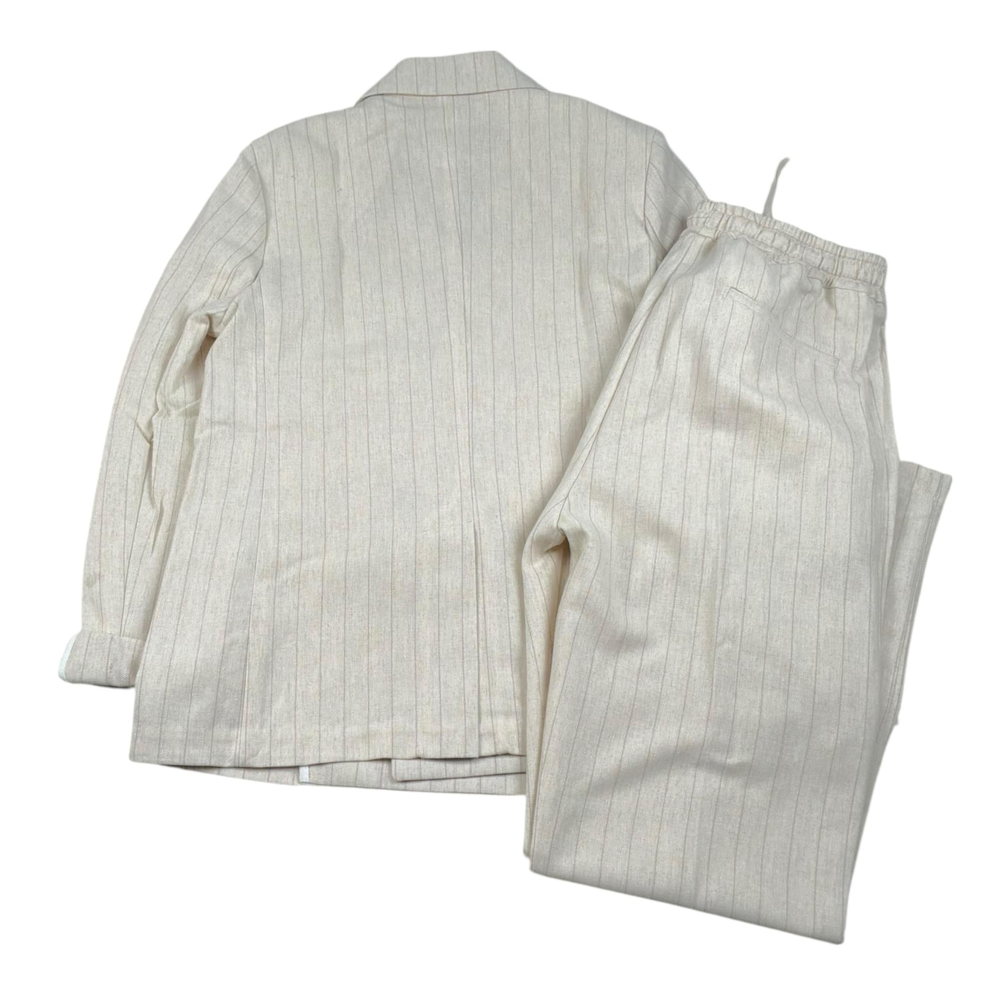 Paolo Pecora Completo 2 Pezzi Giacca-Pantalone Fantasia A Righe per Bambino PP4069 BEIGE PAOLO PECORA 