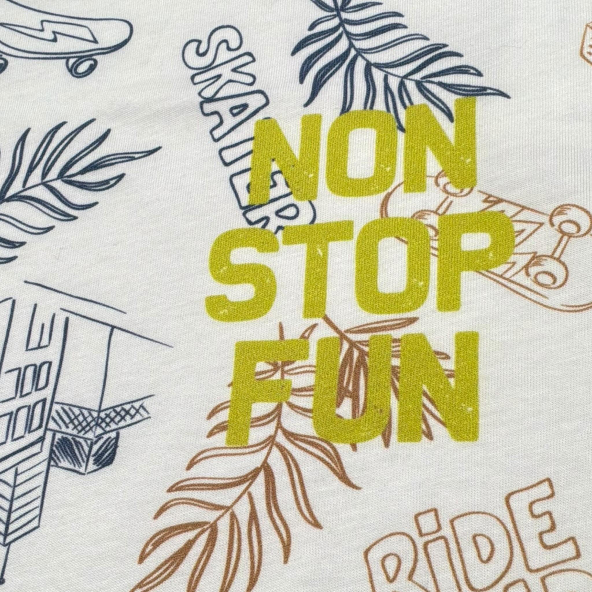 Please T-Shirt Girocollo Tinta Unita con Stampa per Bambino MBA3030B71J BIANCO PLEASE 