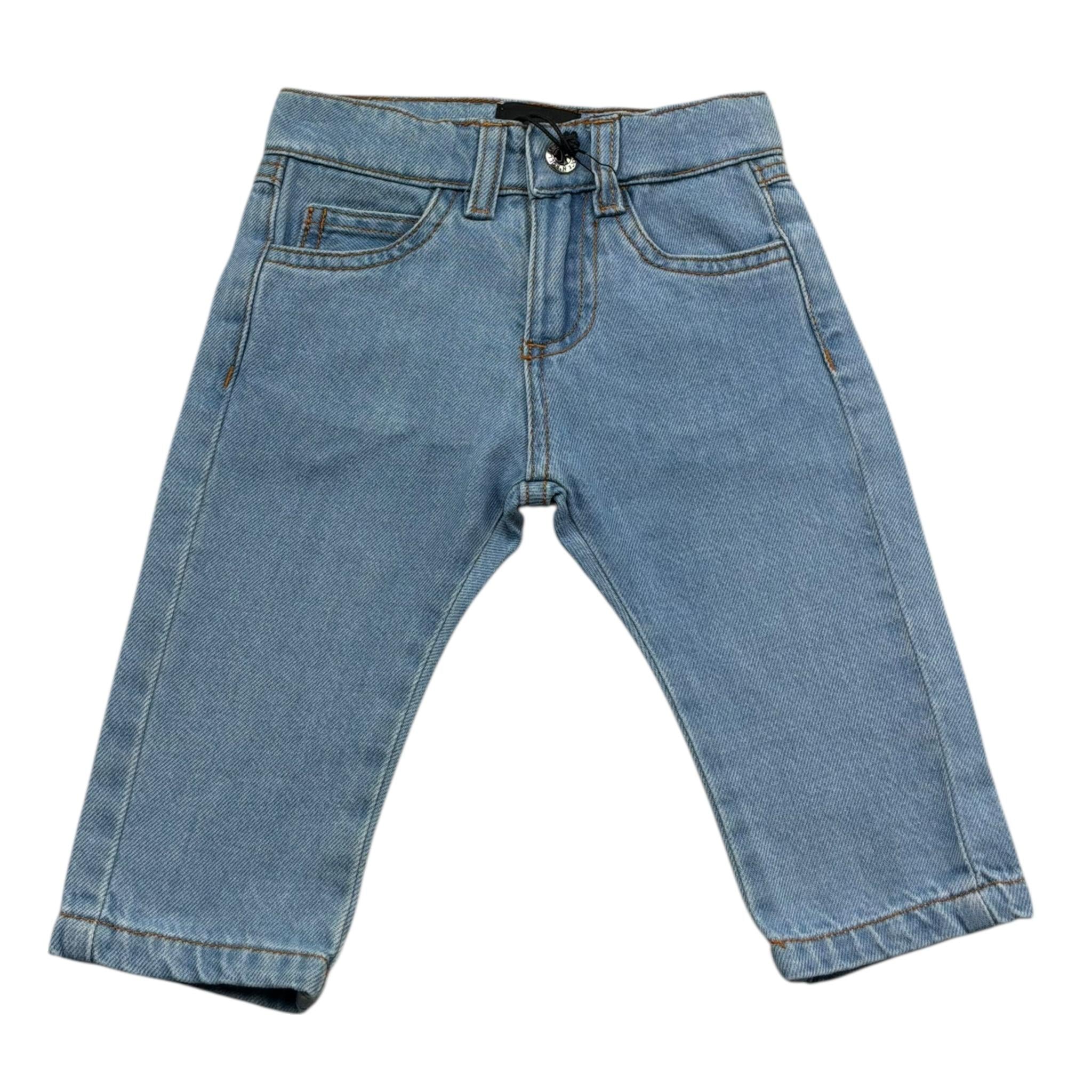 John Richmond Jeans Tinta Unita con Girovita Regolabile per Neonata RIP26042JE AZZURRO JOHN RICHMOND 