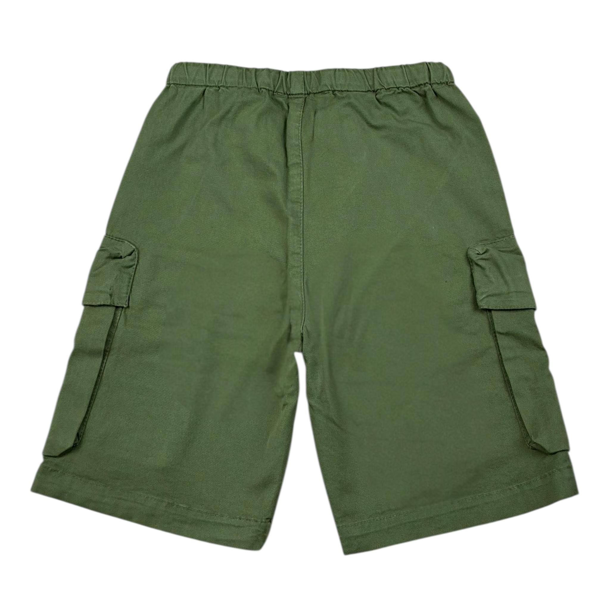 Zhoe & Tobiah Bermuda Tinta Unita con Elastico In Vita per Bambino J&P14MJ VERDE ZHOE & TOBIAH 