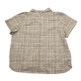 Petit Indi Camicia Tinta Unita con Fantasia A Quadri per Bambino SS25BK7427 BIANCO PETIT INDI 