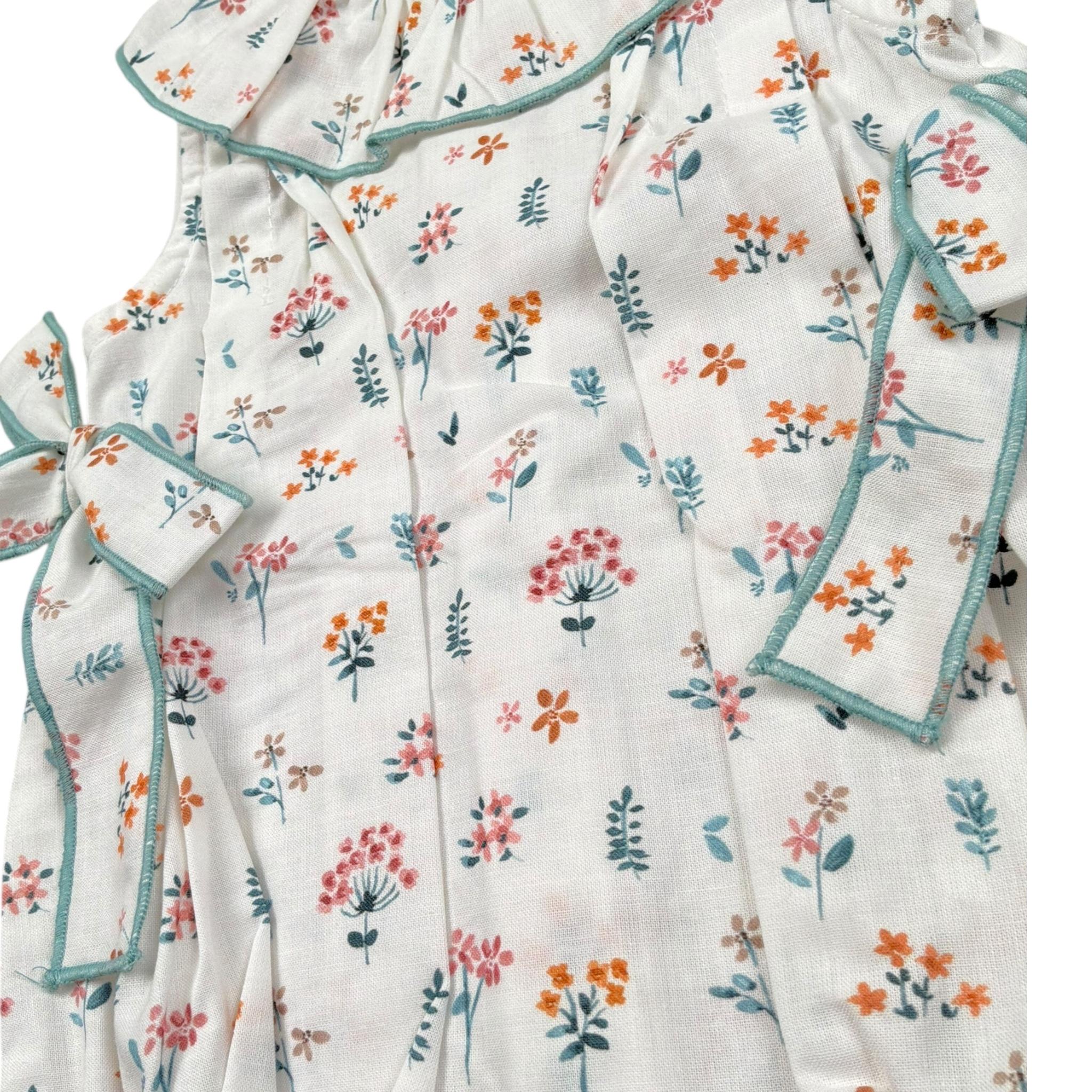 Babidu Pagliaccetto Tinta Unita con Stampa per Neonata 31408 BIANCO BABIDU 