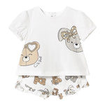 Mayoral Completo 2 Pezzi T-Shirt-Culotte per Neonata 1256X BIANCO MAYORAL 