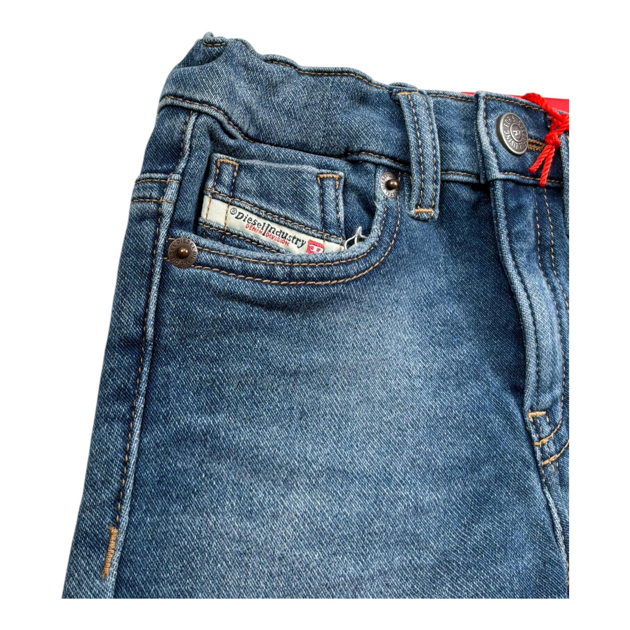 Dsquared2 Bermuda In Denim Tinta Unita Girovita Regolabile per Neonato K00362 BLU DSQUARED2 