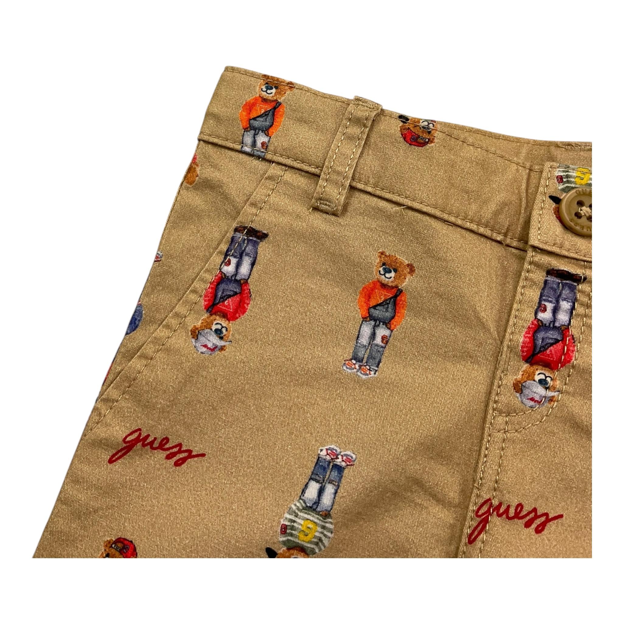 Guess Bermuda Tinta Unita con Stampe Orso per Neonato N5RD01WFYS1 BEIGE GUESS 