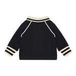 EMPORIO ARMANI polo tinta unita con colletto in contrasto Blu per Neonato 6DHFJQN BLU EMPORIO ARMANI 