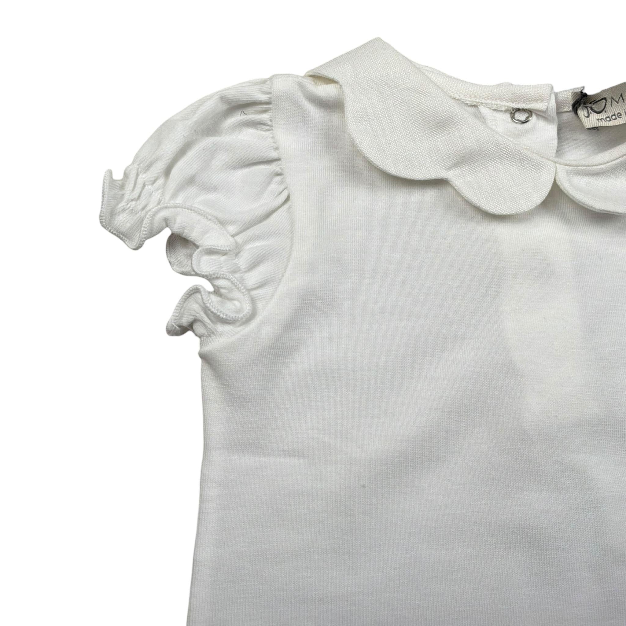 J.O. Milano Body Mezza Manica tinta unita Panna per Neonata 571X1 PANNA J.O. MILANO 